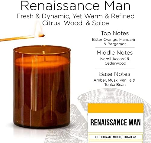 KOBO Renaissance Man Scented Candle 15 oz Jar