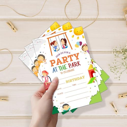 Party Time Birthday Invitations with Envelopes