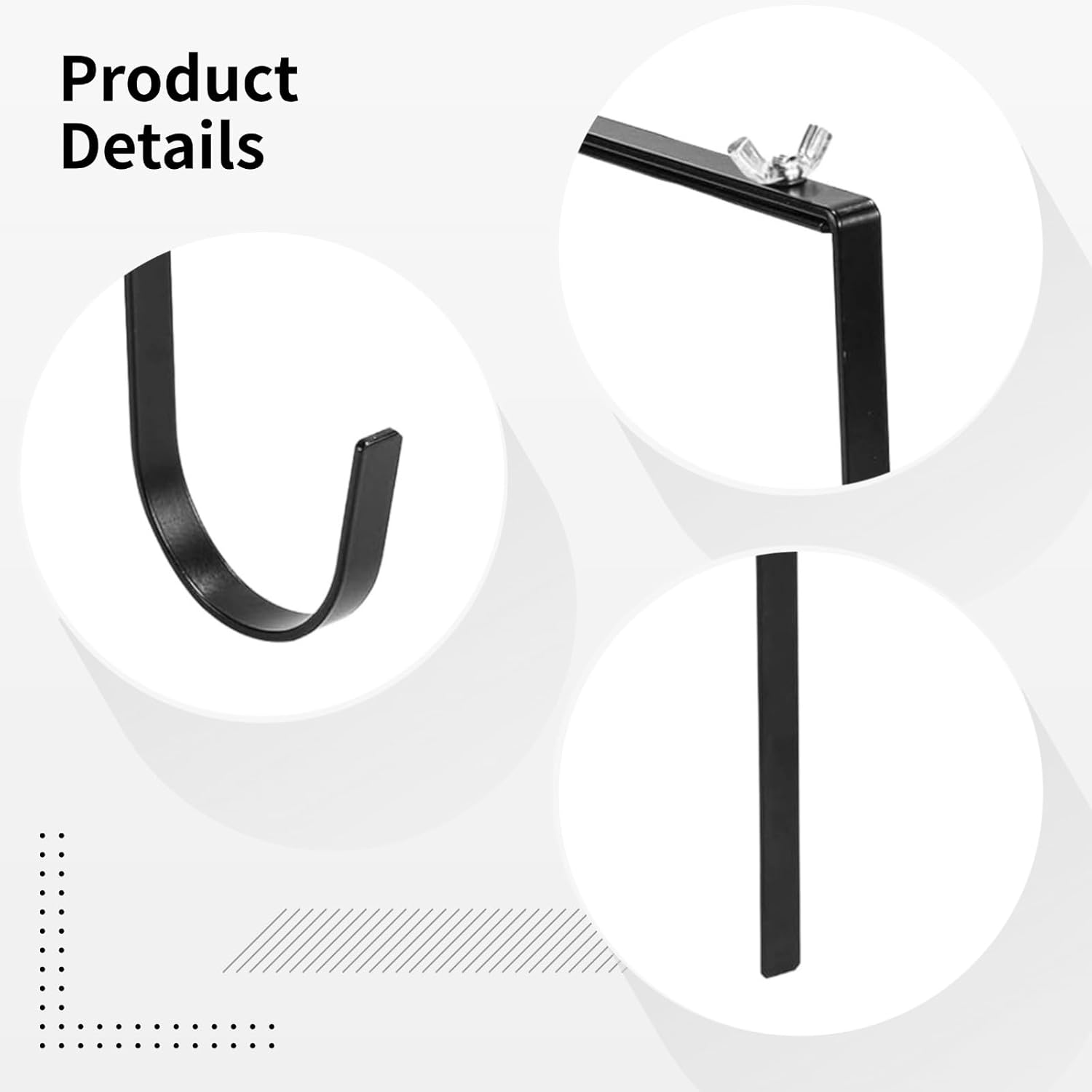 Adjustable Cemetery Wreath Holder Hooks 8-Pack