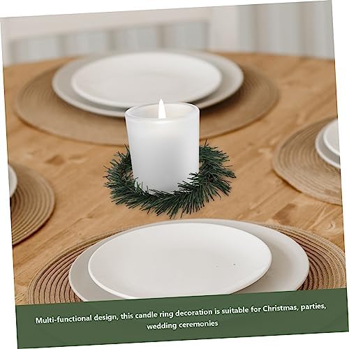 10pcs Artificial Pine Candle for Christmas Decor Centerpiece Wreaths