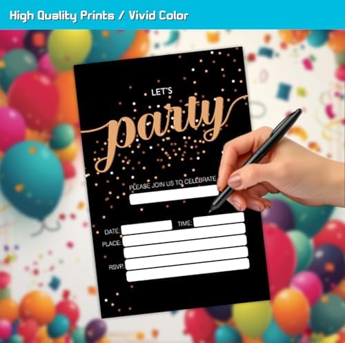 Lets Party Birthday Invitations for Kids Teens and Adults