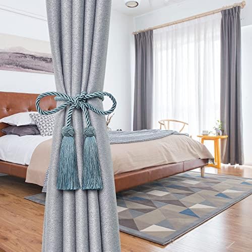 NICEEC 4 Pack Double-Ended Tassel Curtain Tiebacks