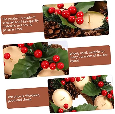 MUCKLILY Christmas Candle Wreath Holder