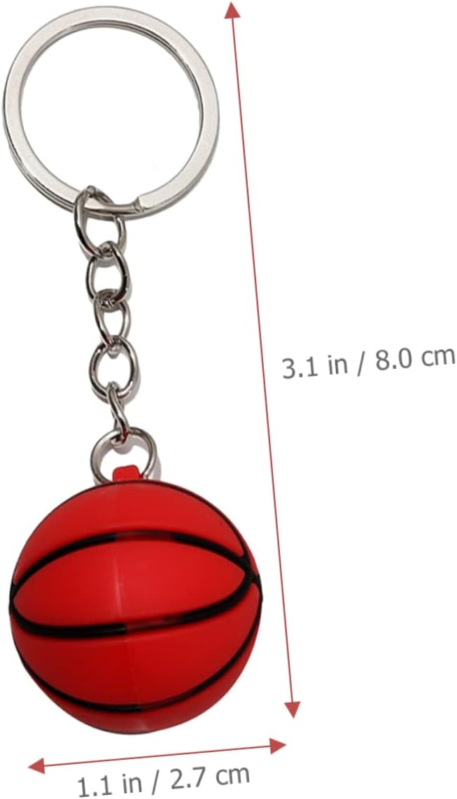 8pcs Sports Keychains Keyrings for Backpacks Luggage and School Bags