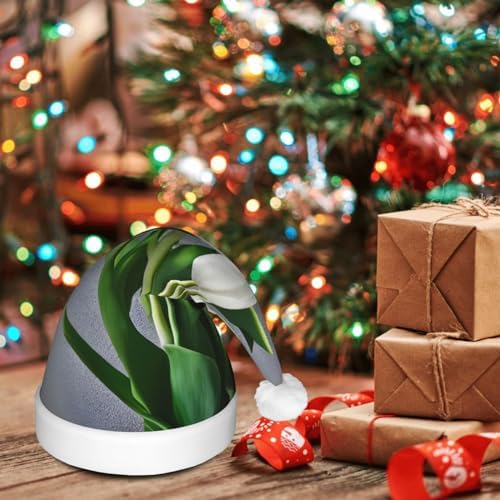 White Tulips Christmas Hat with LED Lights