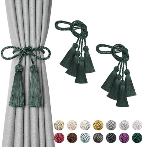 NICEEC 4 Pack Double-Ended Tassel Curtain Tiebacks