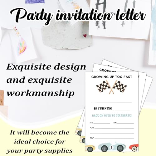 Race Car Birthday Party Invitations 20 Set