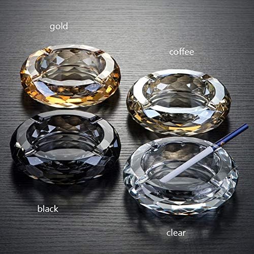 Crystal Glass Ashtray Cigar Holder with 4 Slots