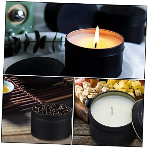 LIFKOME 4oz Iron Candle Tins with Lids for DIY Crafting