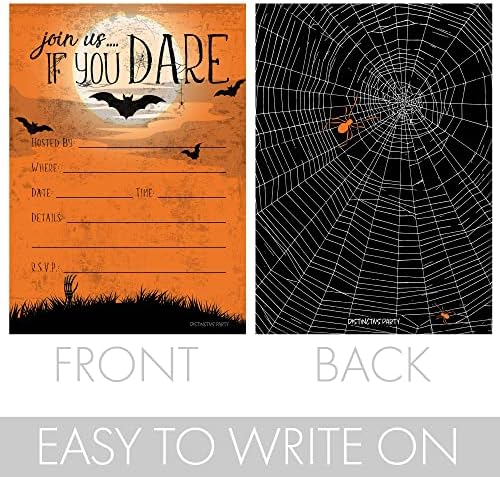 DISTINCTIVS Halloween Party Invitations with Envelopes