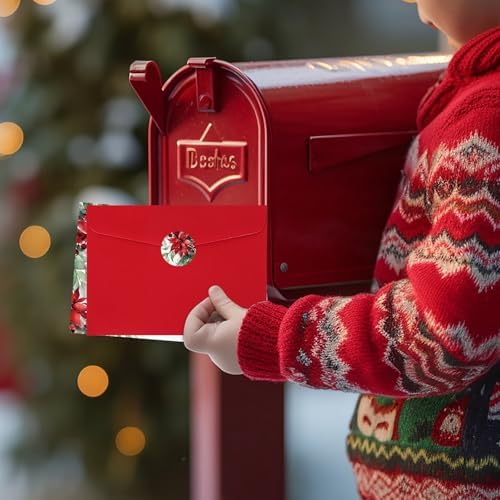 25 Pack Christmas Party Invitations with Envelopes and Stickers