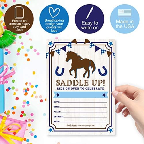 Hadley Designs Pony Barn Birthday Invite Card