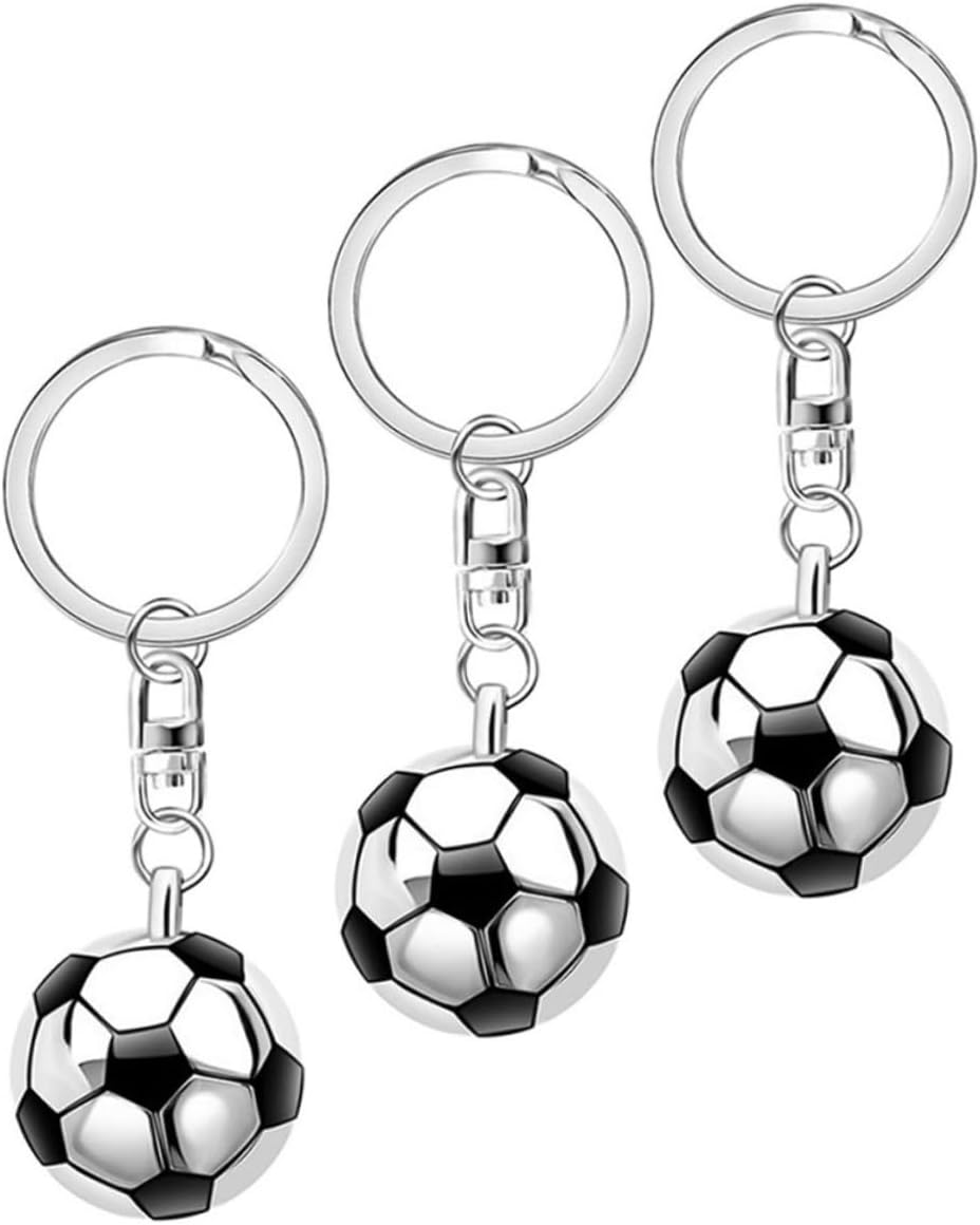3Pcs Soccer Keychains Football Keyrings Multi Functional Backpack Pendants
