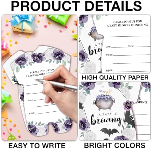 Magic Wizard Baby Shower Invitations With Envelopes 20 Count