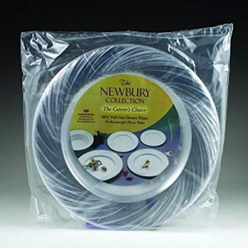 Newbury Clear Plastic Dinner Plates 1075 Pack of 15