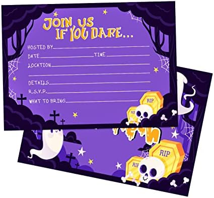 FaCraft Halloween Party Invitations 12pcs with Envelopes