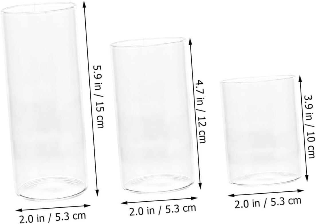 Happyyami 3Pcs Cylinder Candle Covers for Home Wedding Decor