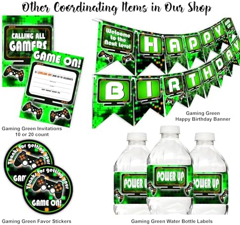 Gaming Battle Party Invitations 20ct Double Sided