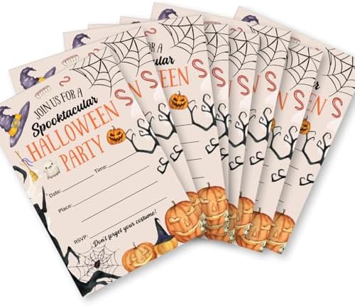Spooky Halloween Invitations with Envelopes Set of 20