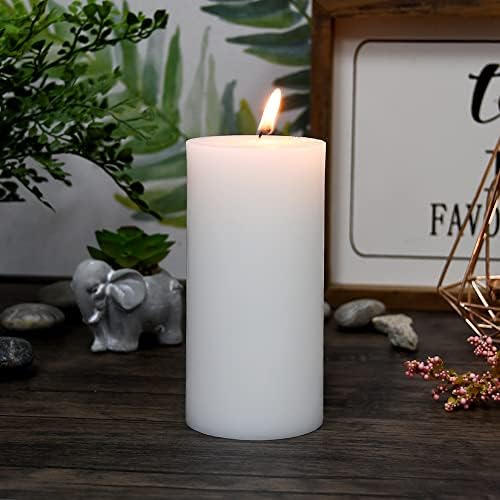 Zest Candle 6 Inch White Pillar Candle