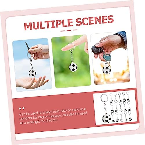 16pcs Creative Soccer Keychains for Backpacks and Sports