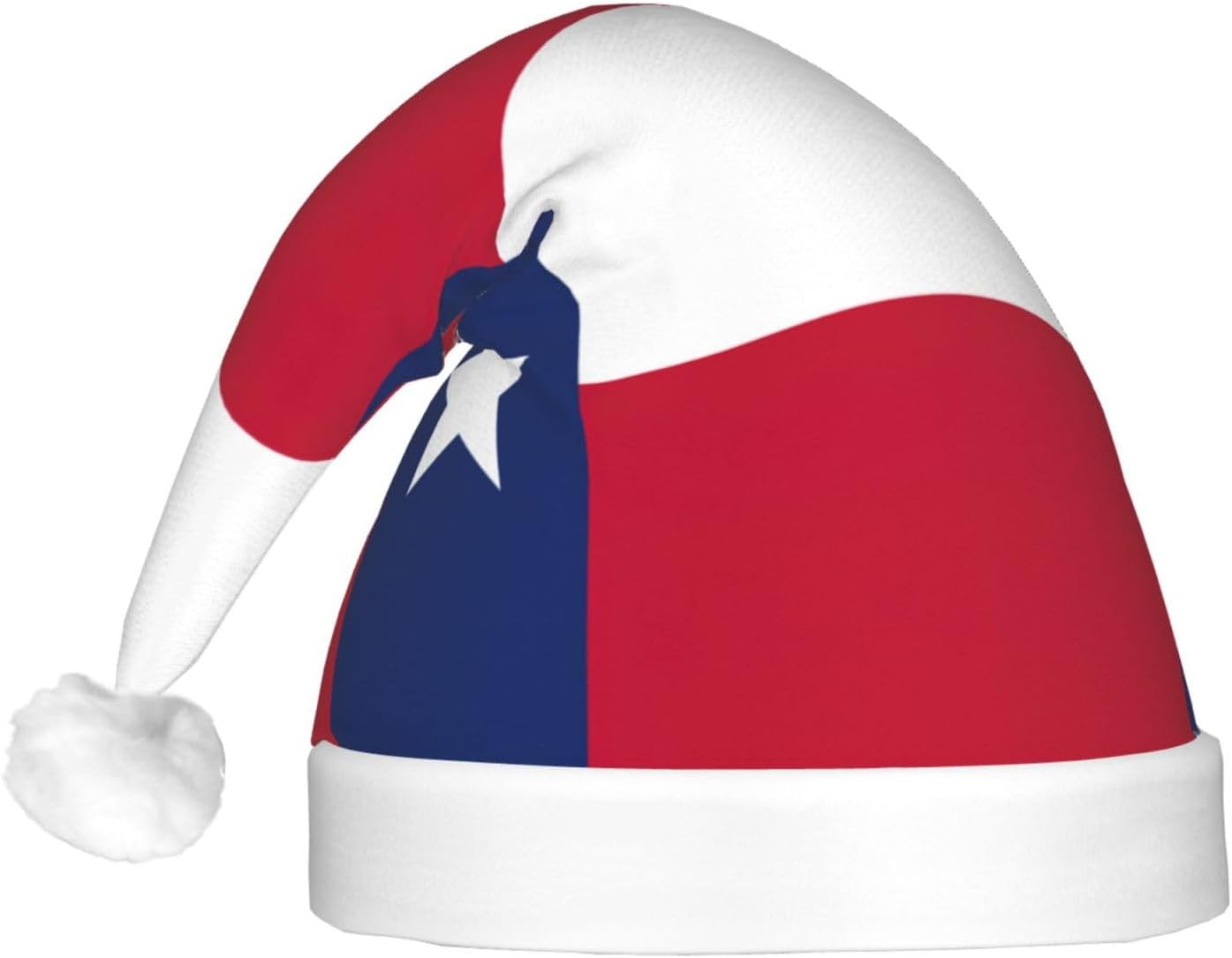 Flag Of Texas Print Christmas Hat With LED Lights