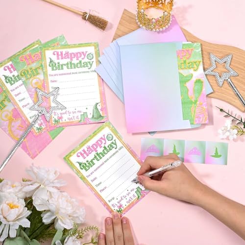 Kavoc 24 Pack Witch Invitation Cards with Envelopes
