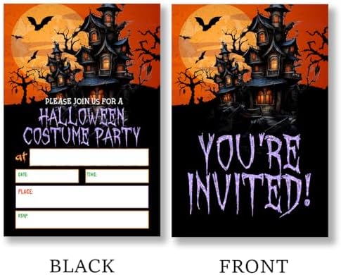 Halloween Costume Party Invitations with Envelopes Set of 20