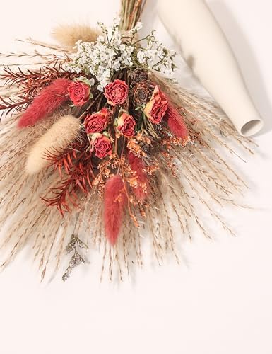 Xins Convey Dried Flower Bouquet with Vase