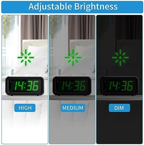 Kwanwa Alarm Clock - Dual Power Auto Night Dim