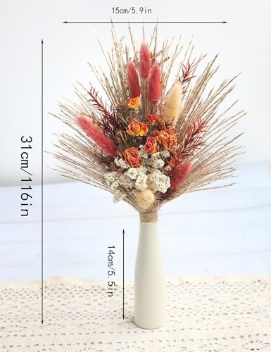 Xins Convey Dried Flower Bouquet with Vase