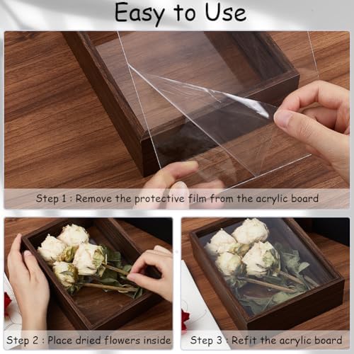 CREATCABIN Shadow Box Display Frame Wood Dried Flower Memory Box 83x63x23 Inch