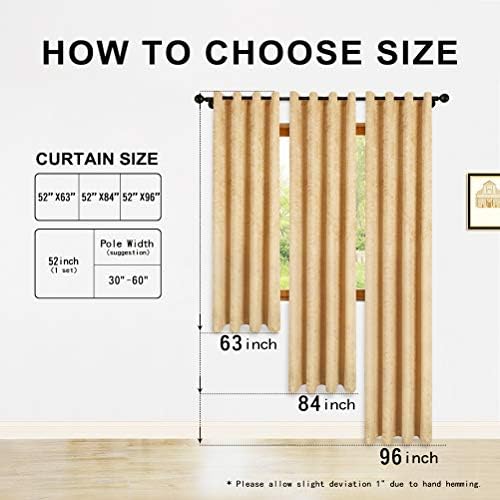 ELKCA Double-Sided Chenille Window Curtains 52 x 84 2 Panels Grommet Top