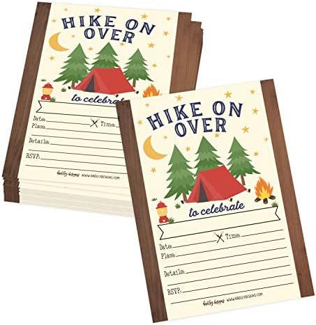 Hadley Designs 25 Camping Birthday Invitations