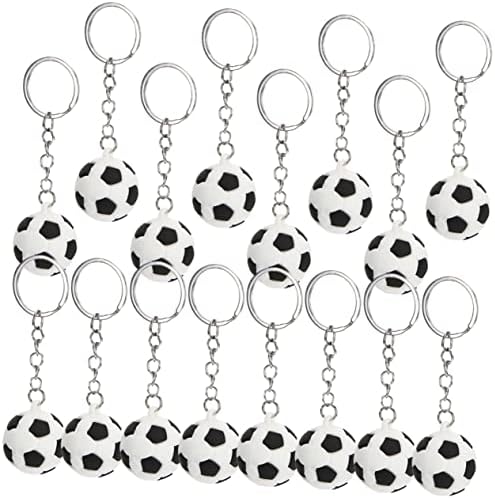 16pcs Creative Soccer Keychains for Backpacks and Sports
