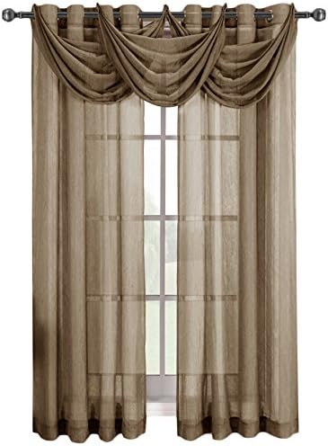 Sheetsnthings Solid Abri Grommet Valance 24x24 Mocha