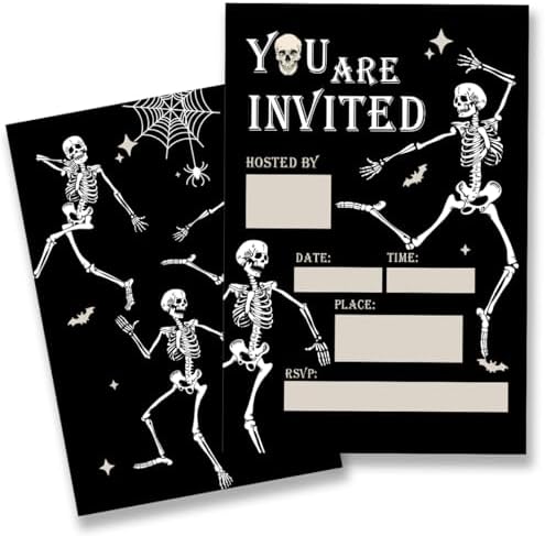 Halloween Party Invitations Set of 20 with Envelopes