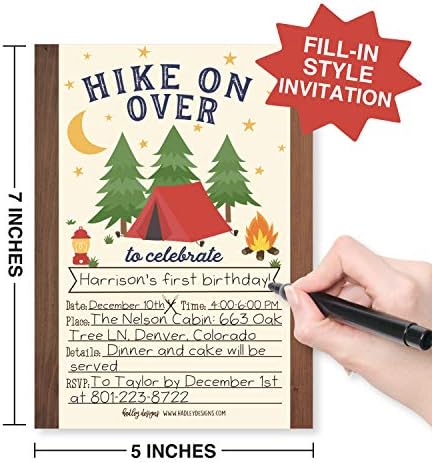 Hadley Designs 25 Camping Birthday Invitations