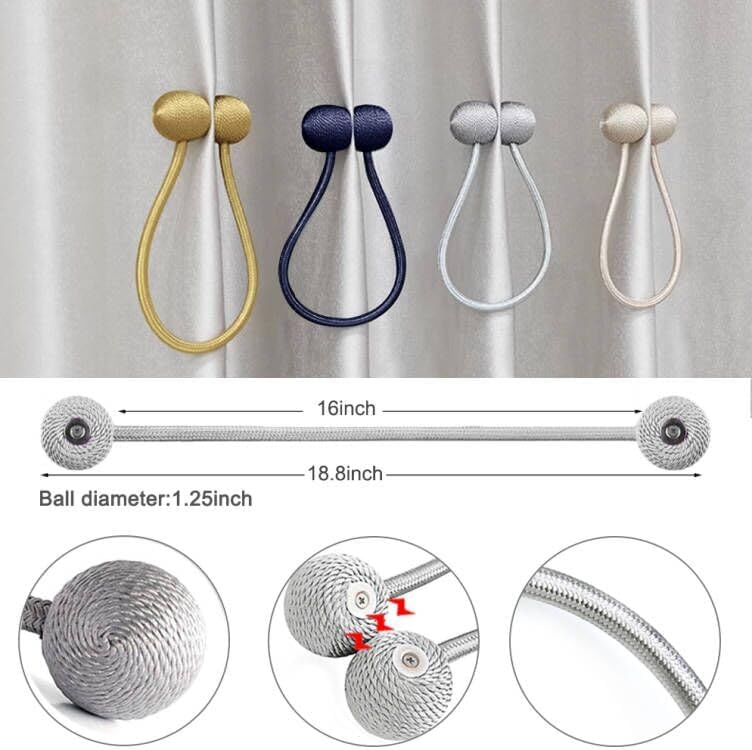 Green Magnetic Curtain Tiebacks 4pcs Holdback Holders