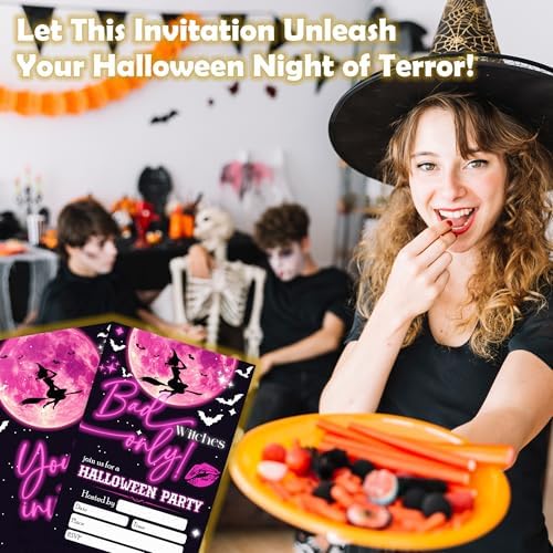 Bad Witches Only Halloween Party Invitation Set Of 20