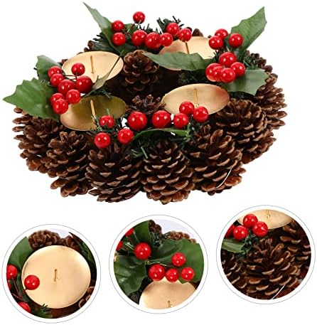 MUCKLILY Christmas Candle Wreath Holder