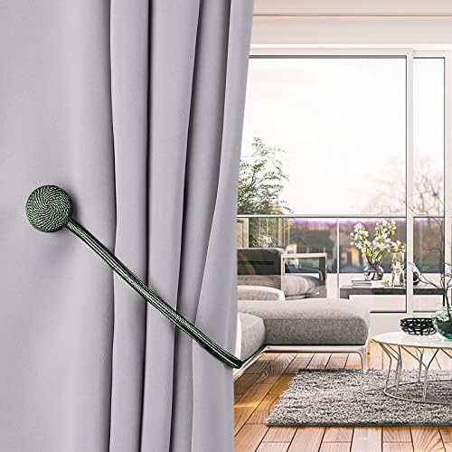 Green Magnetic Curtain Tiebacks 4pcs Holdback Holders