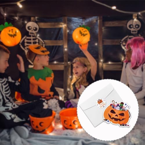 Rewidparty Halloween Pumpkin Party Invitations Set of 15