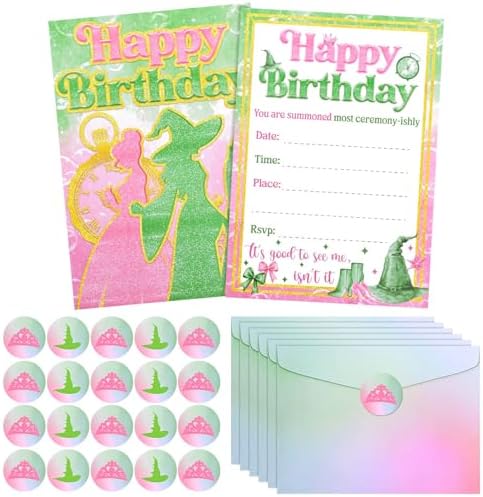 Kavoc 24 Pack Witch Invitation Cards with Envelopes