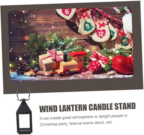 Cabilock Vintage Wrought Iron Wind Lantern Candleholder