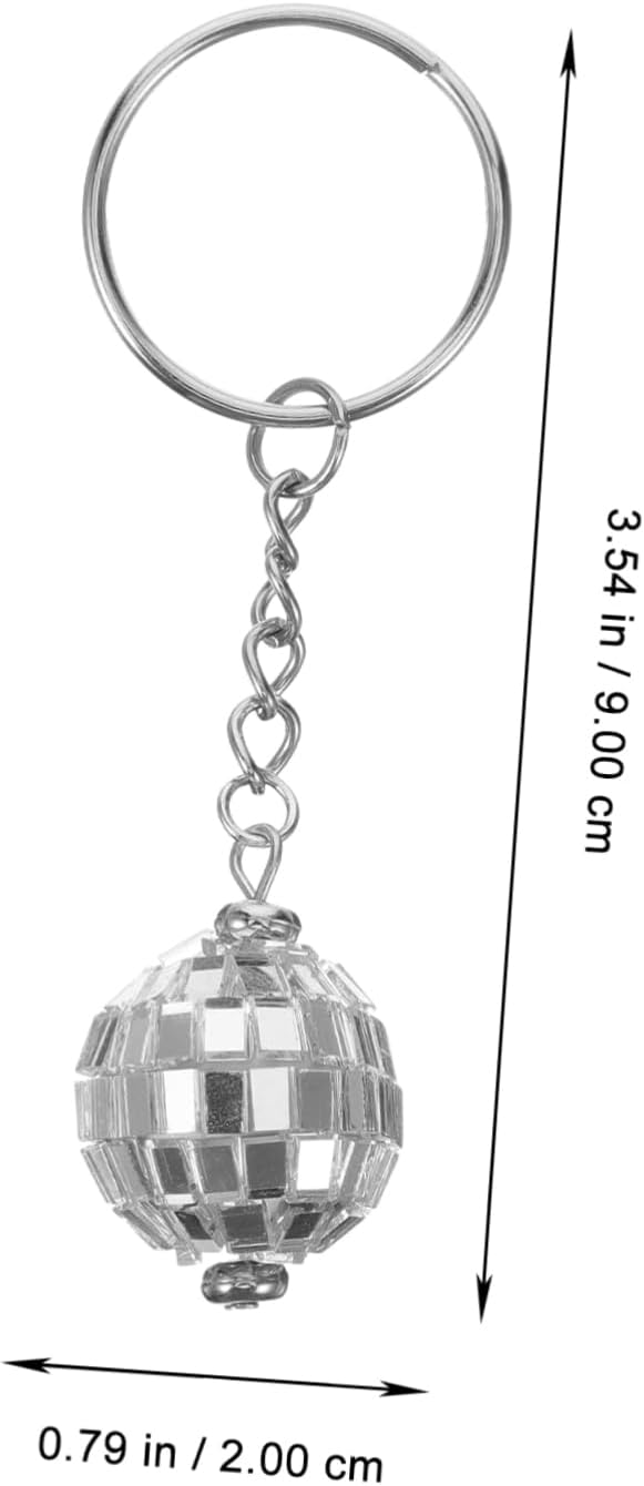 6pcs Retro Disco Keychain Pendant for Stylish Backpack Accessories