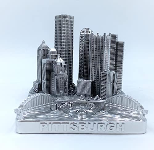 Pittsburgh 3D City Famous Building Model Statue Silver 4 Inch