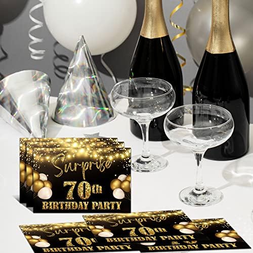 YSTEP 70th Birthday Party Invitations Foil Balloon Cards
