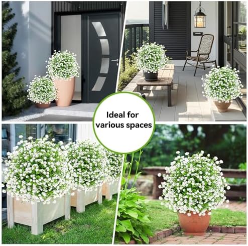 2 Pack Artificial Boxwood Topiary Trees with UV Resistant Ground Spikes