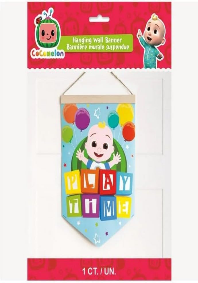 Cocomelon Learning Fabric Sign - Vibrant Multicolor Pennant